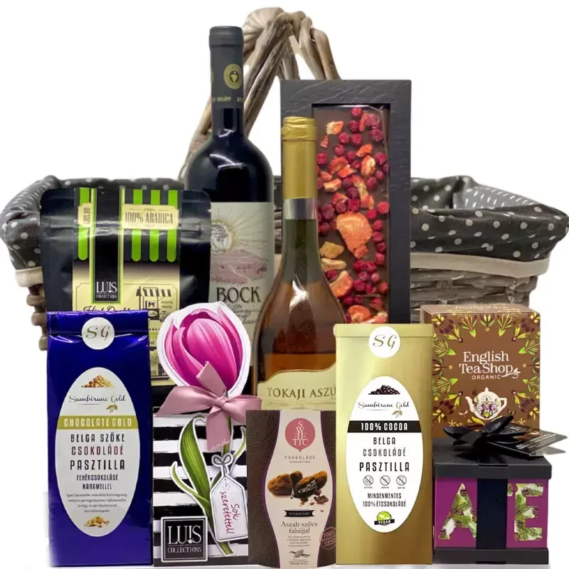 ajándékkosár hölgyeknek