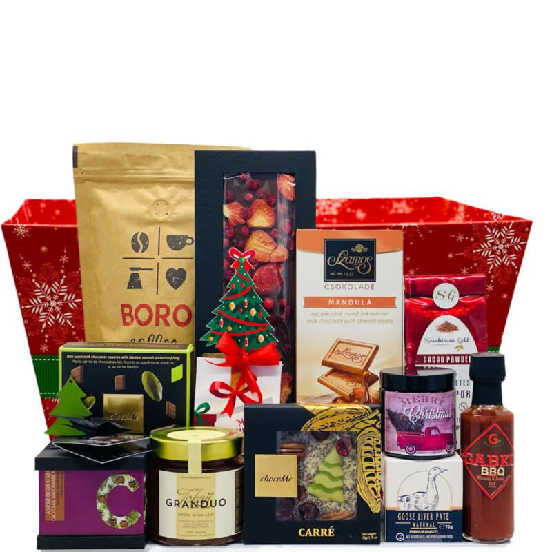 Karácsonyi ajándékkosár