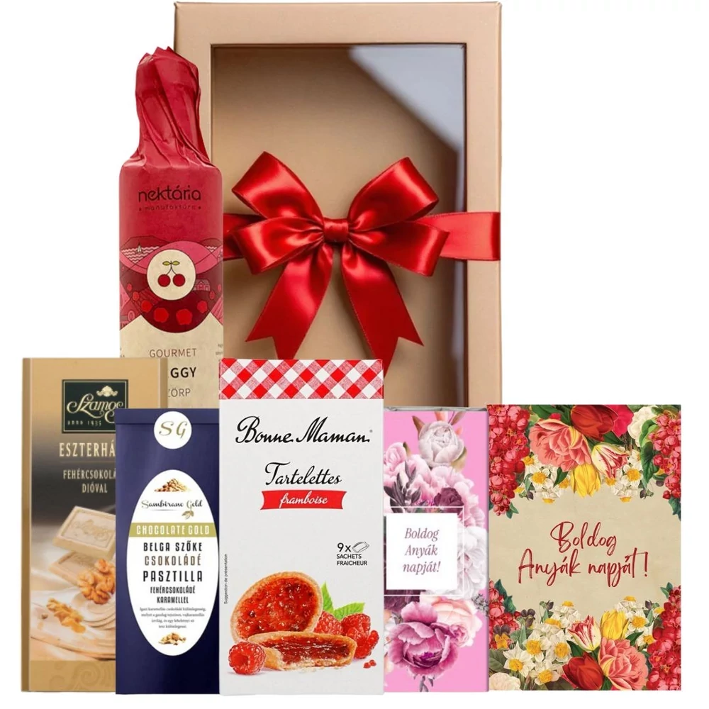 Anyák napi ajándékcsomag gourmet finomságokkal