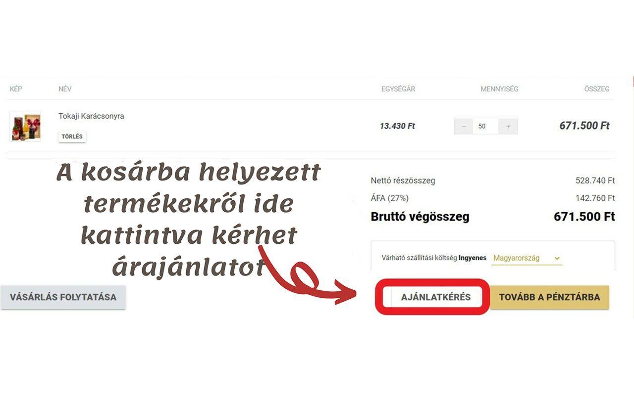Céges karácsonyi ajándékcsomagok árajánlat