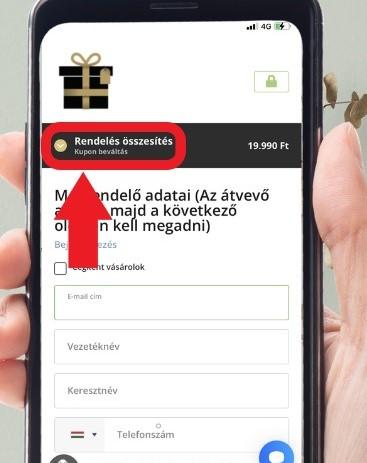 Hűségpont beváltás mobilon