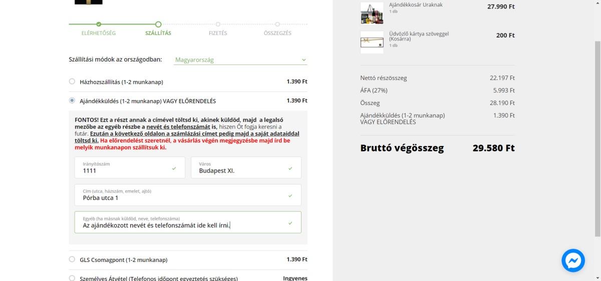 Segítség az ajándékküldéshez 2