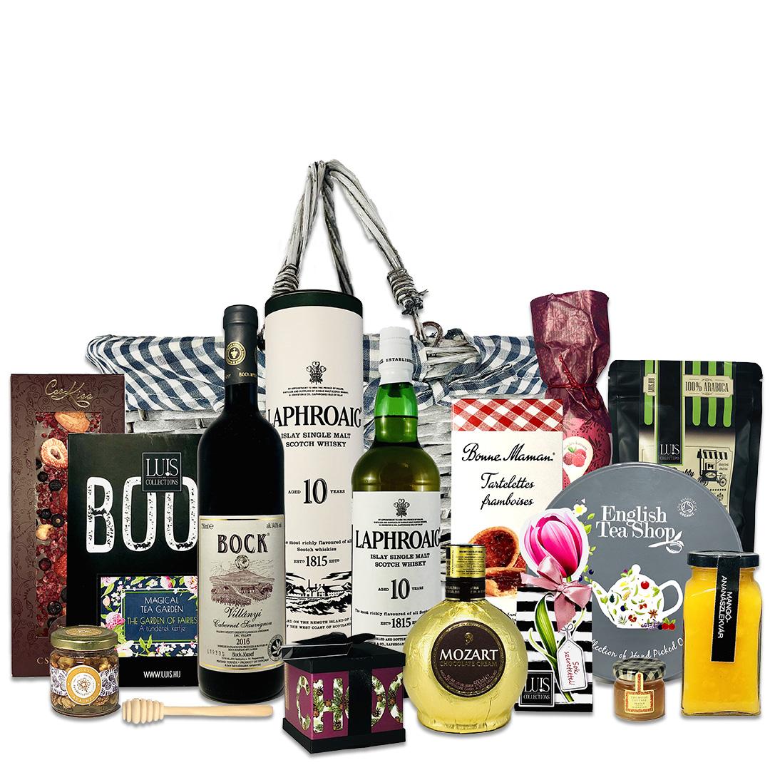 Gourmet ajándékkosár