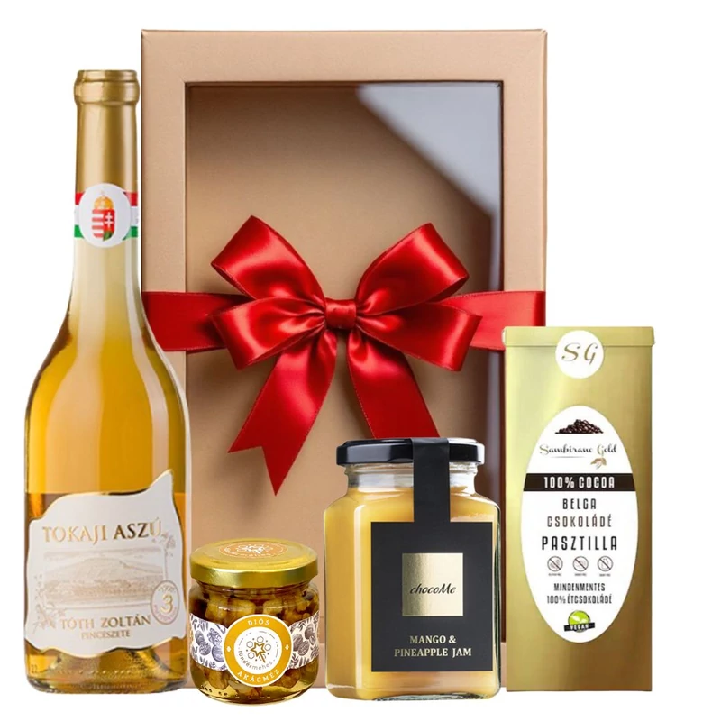 Aranyválogatás ajándékcsomag Tokaji Aszúval