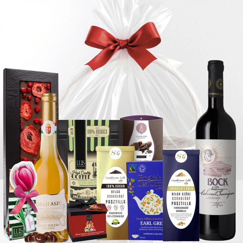 Családi ajándékkosár prémium gourmet ajándék