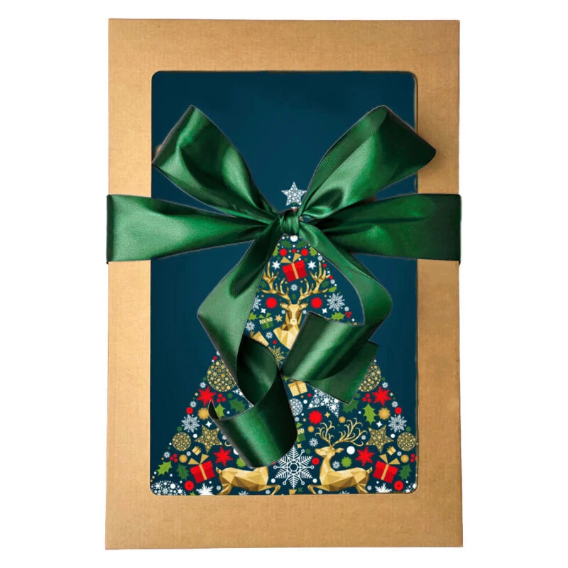 Karácsonyi mintás ajándékdoboz